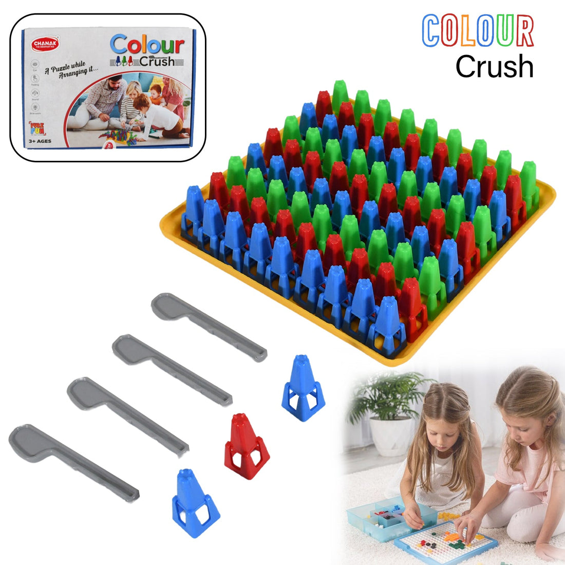 Plastic Color Crush Game Board, A Puzzle Game, Challenge&