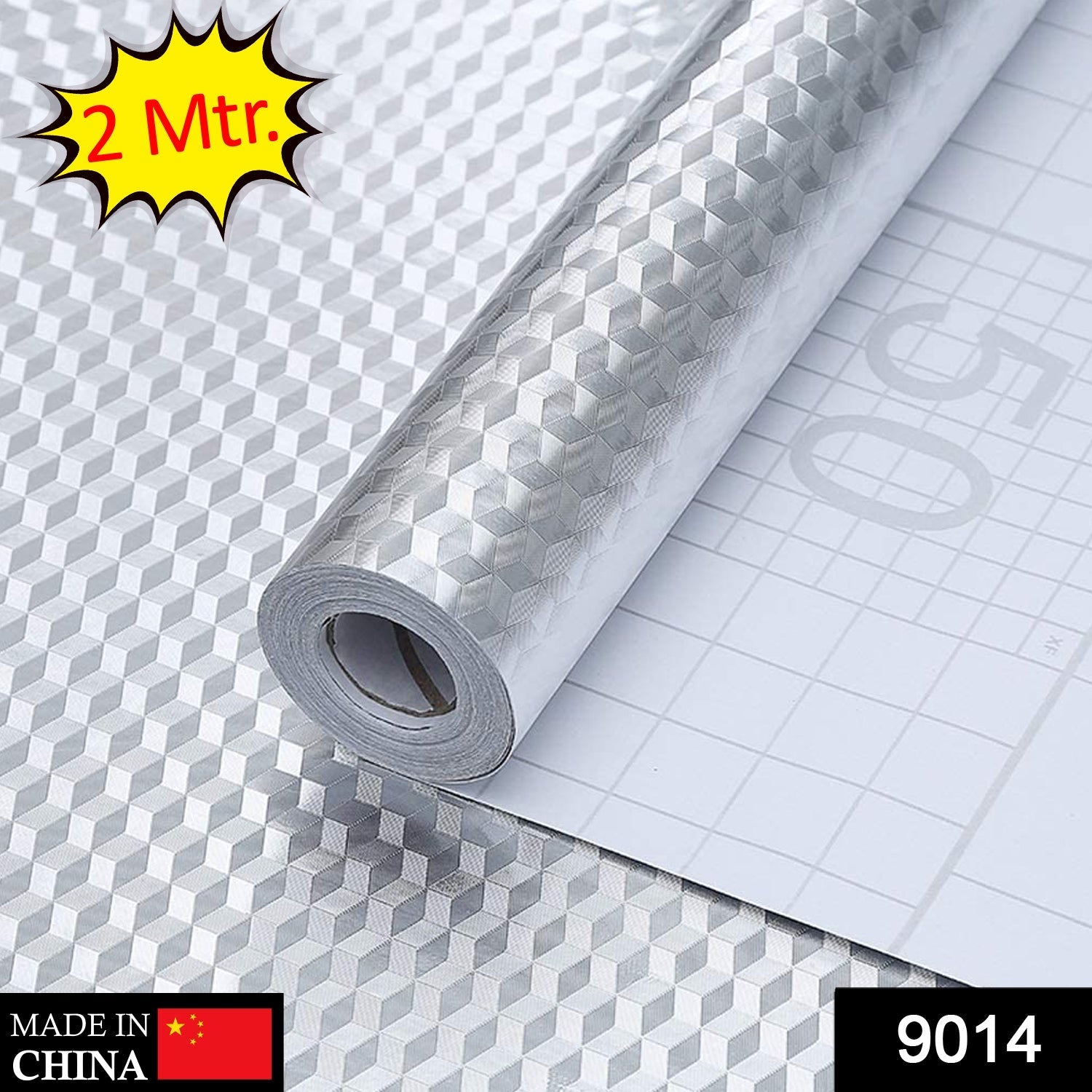 Aluminum foil sticker, 2 meters, for preventing oil and grease in the kitchen.