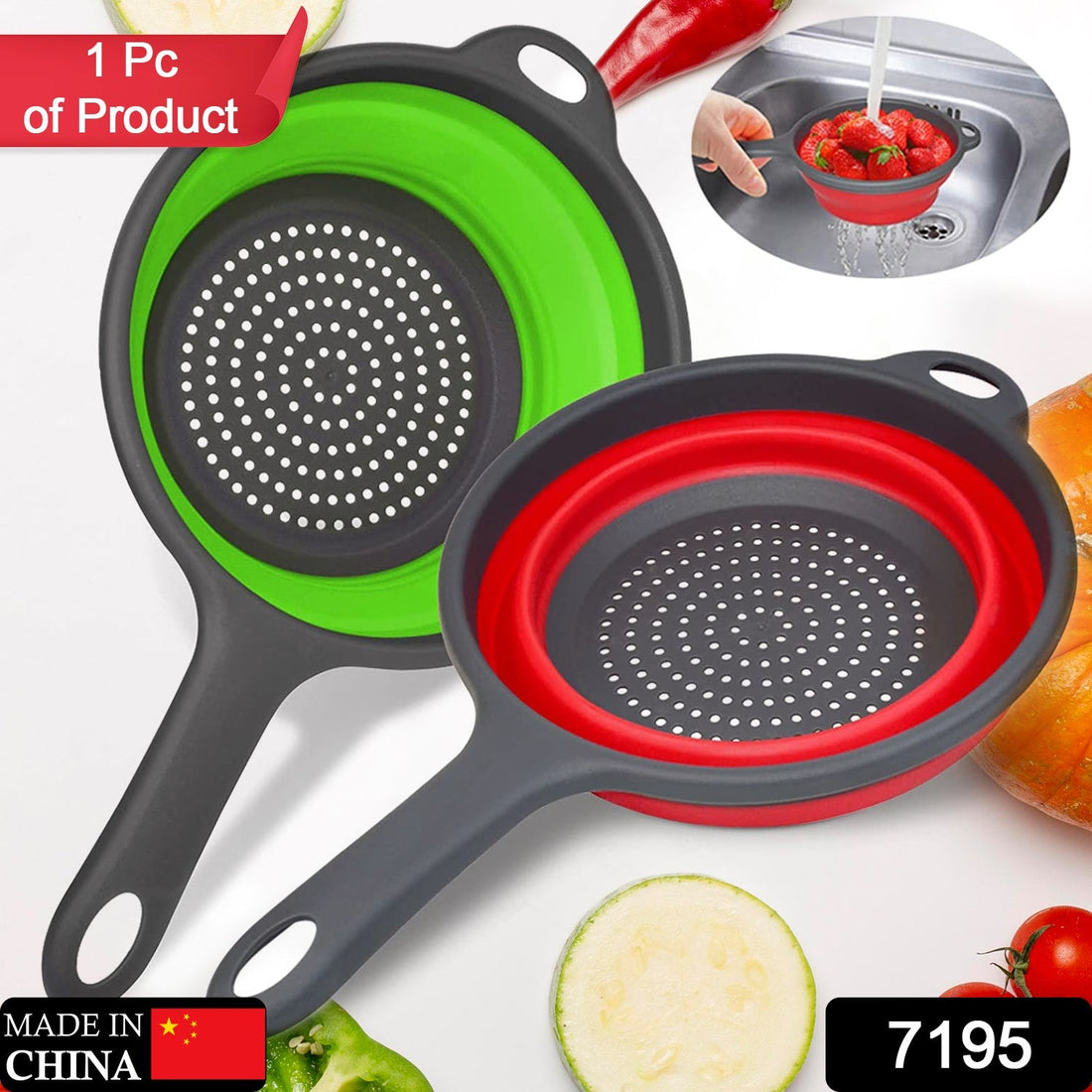 Foldable fruit strainer