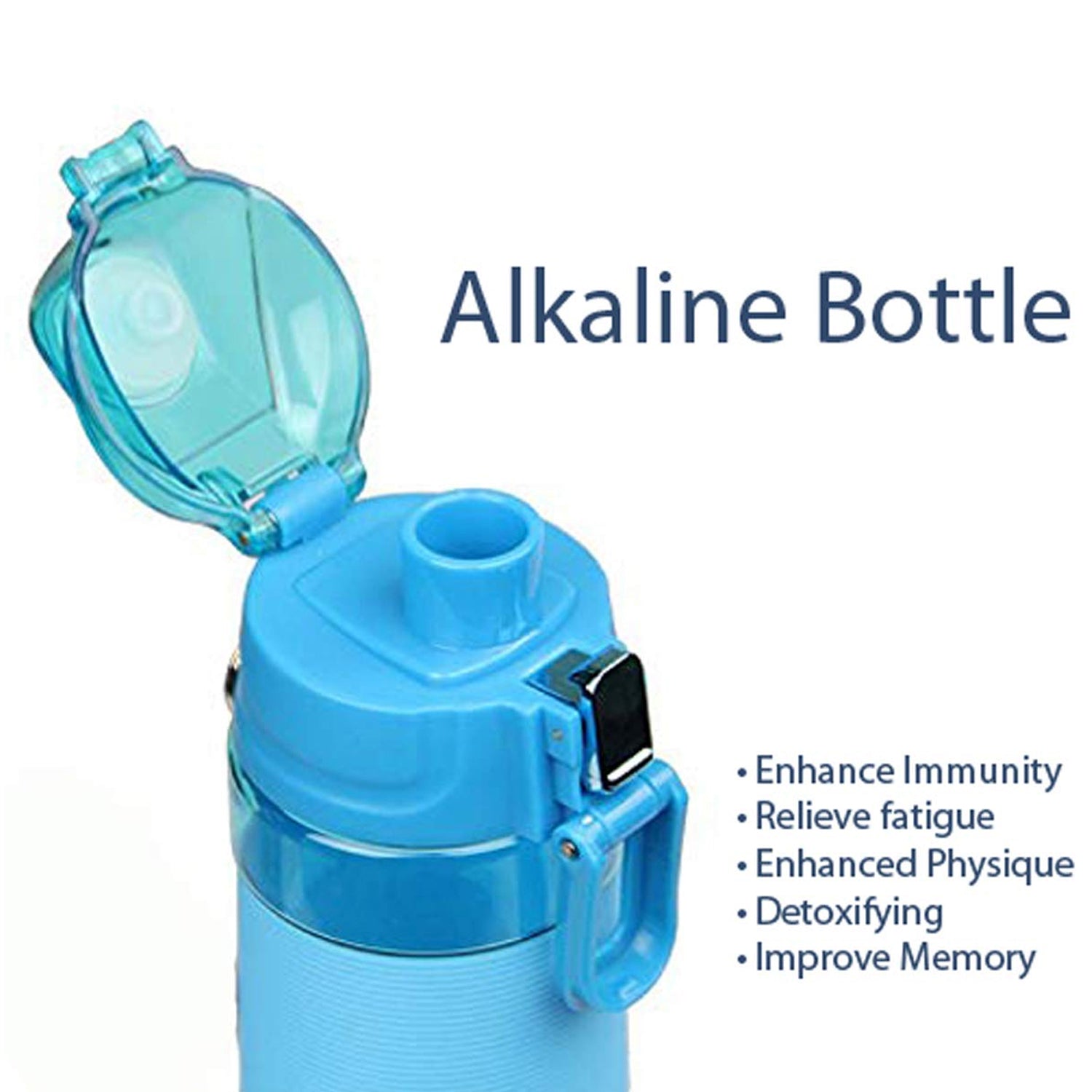 Alkaline Water Bottle, with Food Grade Plastic, Stylish and Portable (Particulates not included)