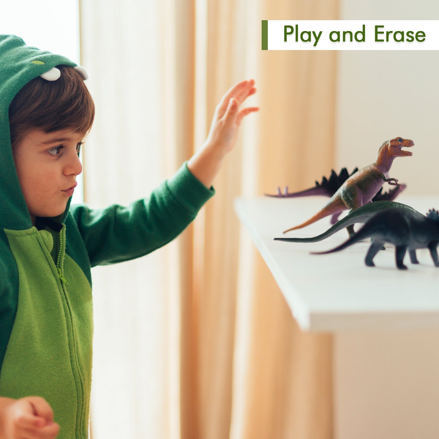 Colorful dinosaur erasers for kids&