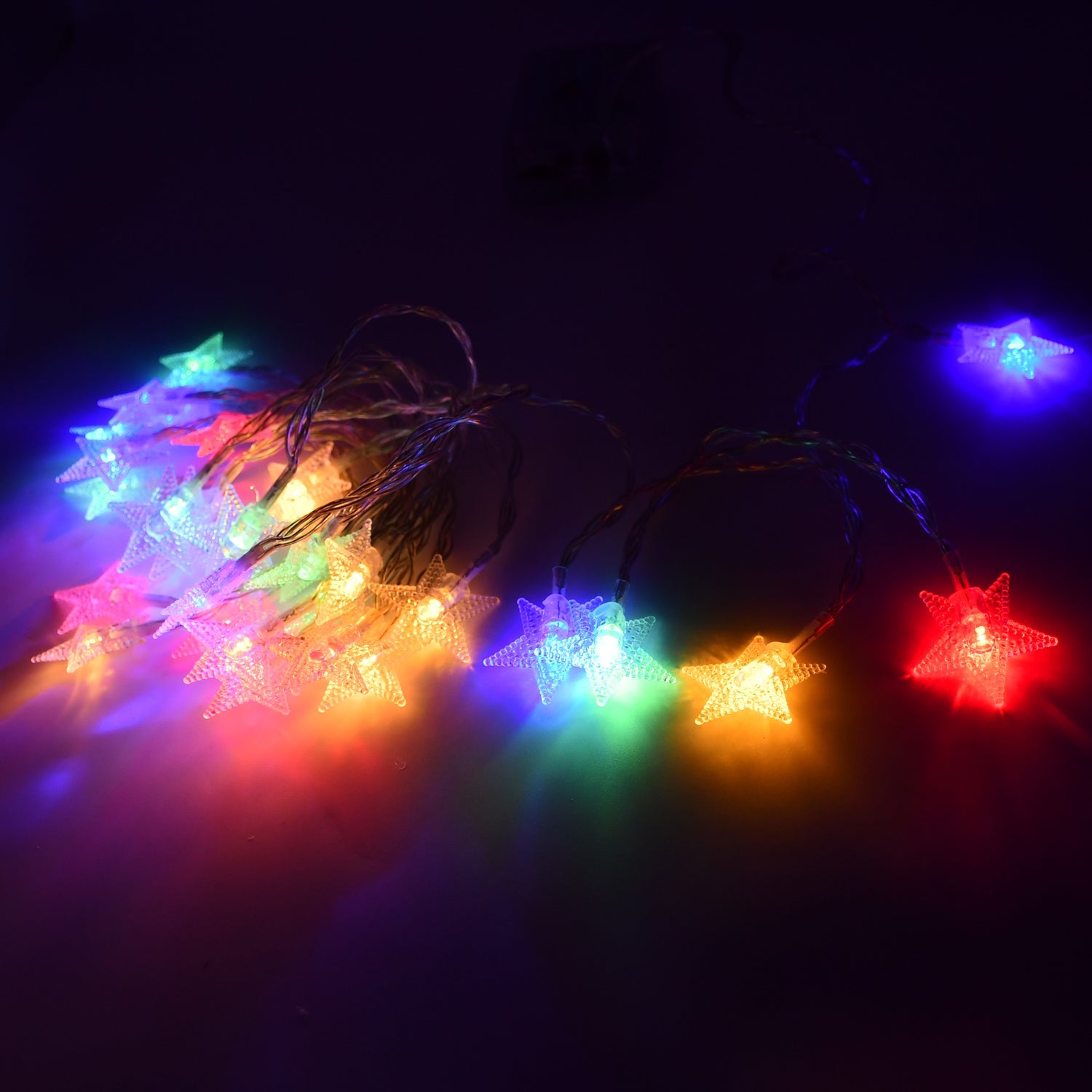 28 LED / Star 3.9 Meter Star Shape Led Light Battery Operated with Flashing Modes for Home Decoration, Kids Room, Waterproof Diwali &amp; Wedding LED Christmas Light Indoor and Outdoor Light ,Festival Decoration (Multicolor Battery Not Included 3.9Mtr)