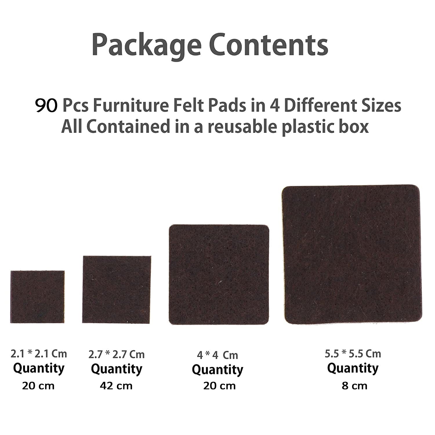 Furniture Pad Square Felt Pads Floor Protector Pad For Home &amp; All Furniture Use