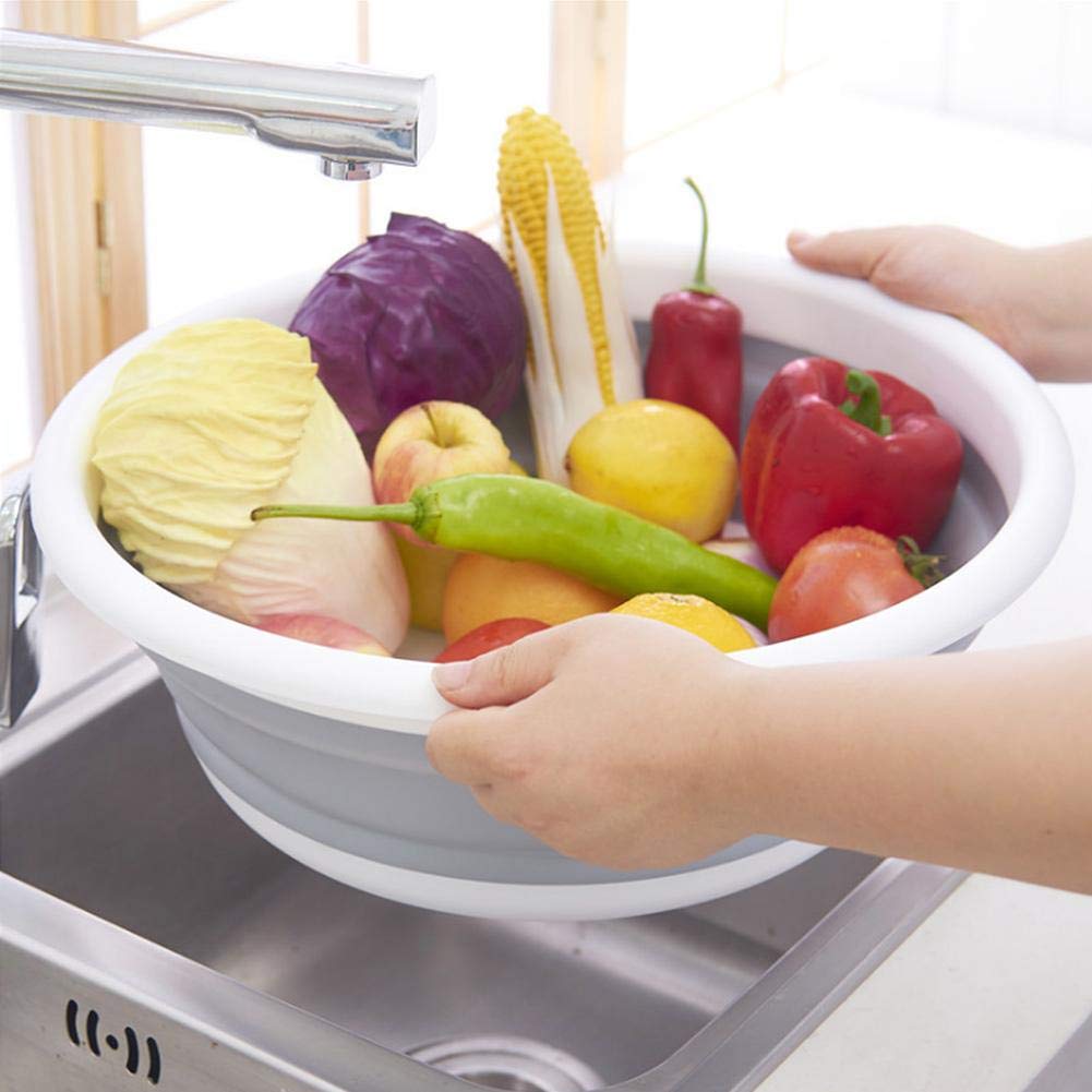 Portable folding wash basin for travel, washing clothes and vegetables