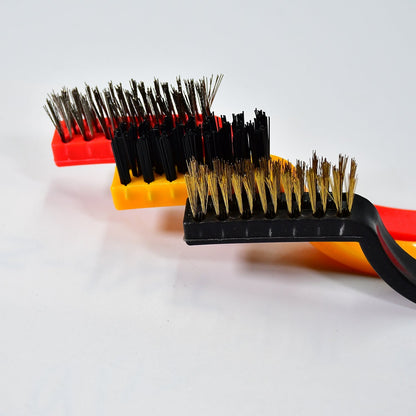 Versatile mini wire brush set for cleaning different surfaces