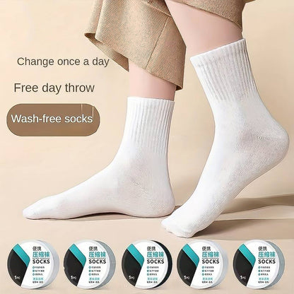 Portable Disposable Socks Outdoor Compression Travel Sock (1 pair)