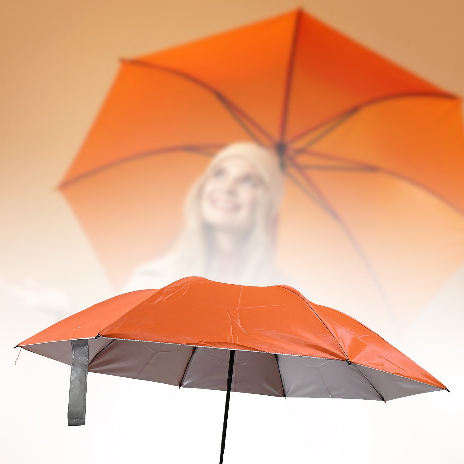 Vegetable shaped Folding Umbrella, Plastic Case Creative Fashion Folding Mini Sun Shade Rain Umbrella, Unique Umbrella, Sun &amp; UV Protection, Cute Design (1 Pc)