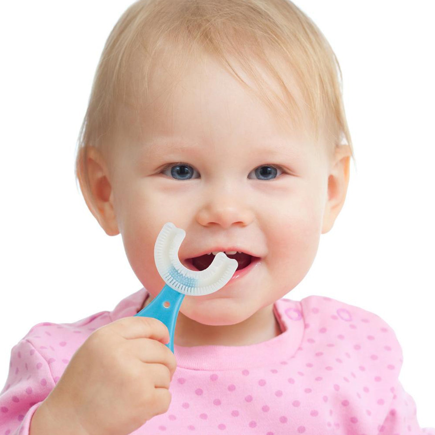 U S toothbrush for easy brushing of children&