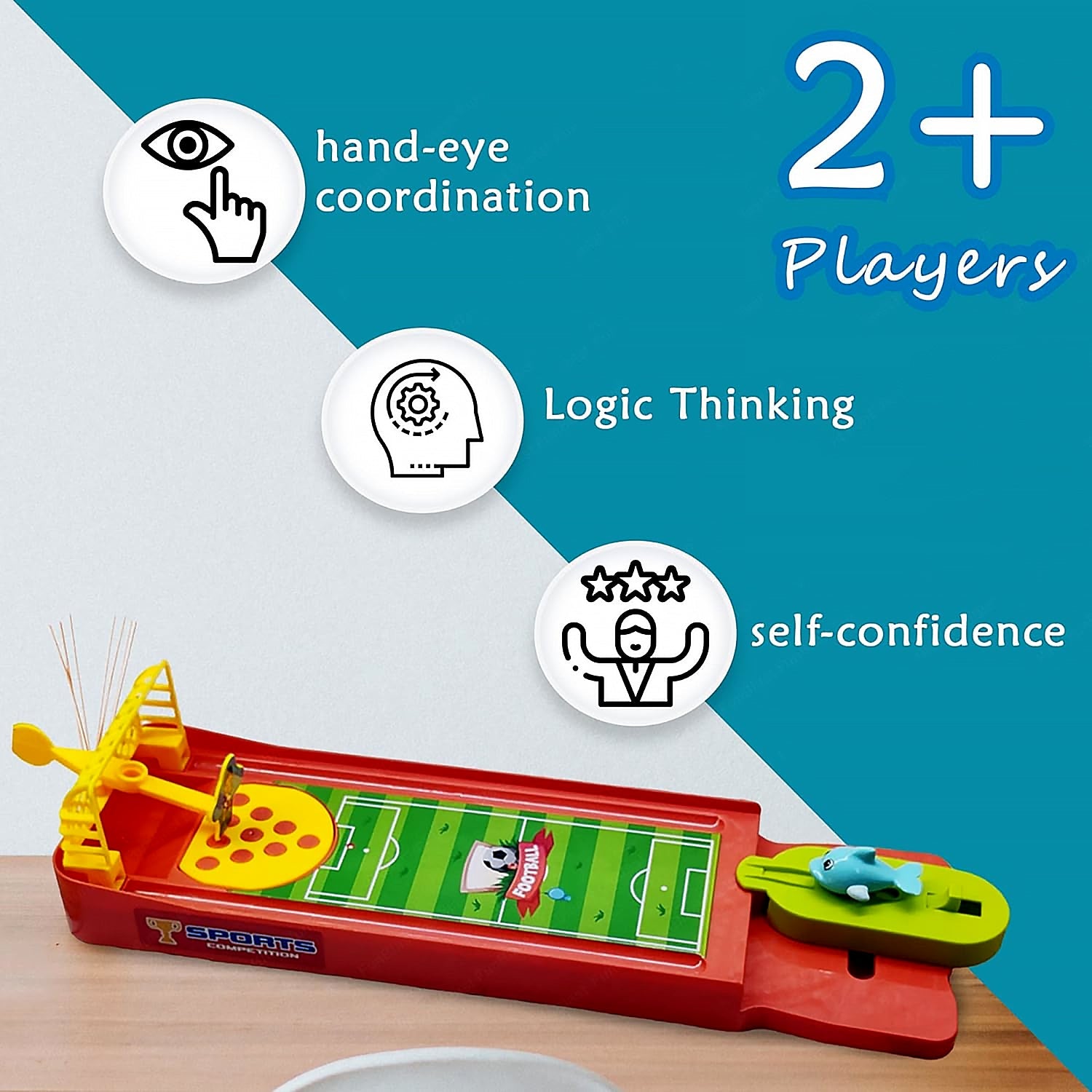 Mini Table Top Finger Football Game for Kids-Desktop Game for Kids &amp; Adults, Fun Indoor Finger Bowling Game for Boys &amp; Girls, Family Board Game