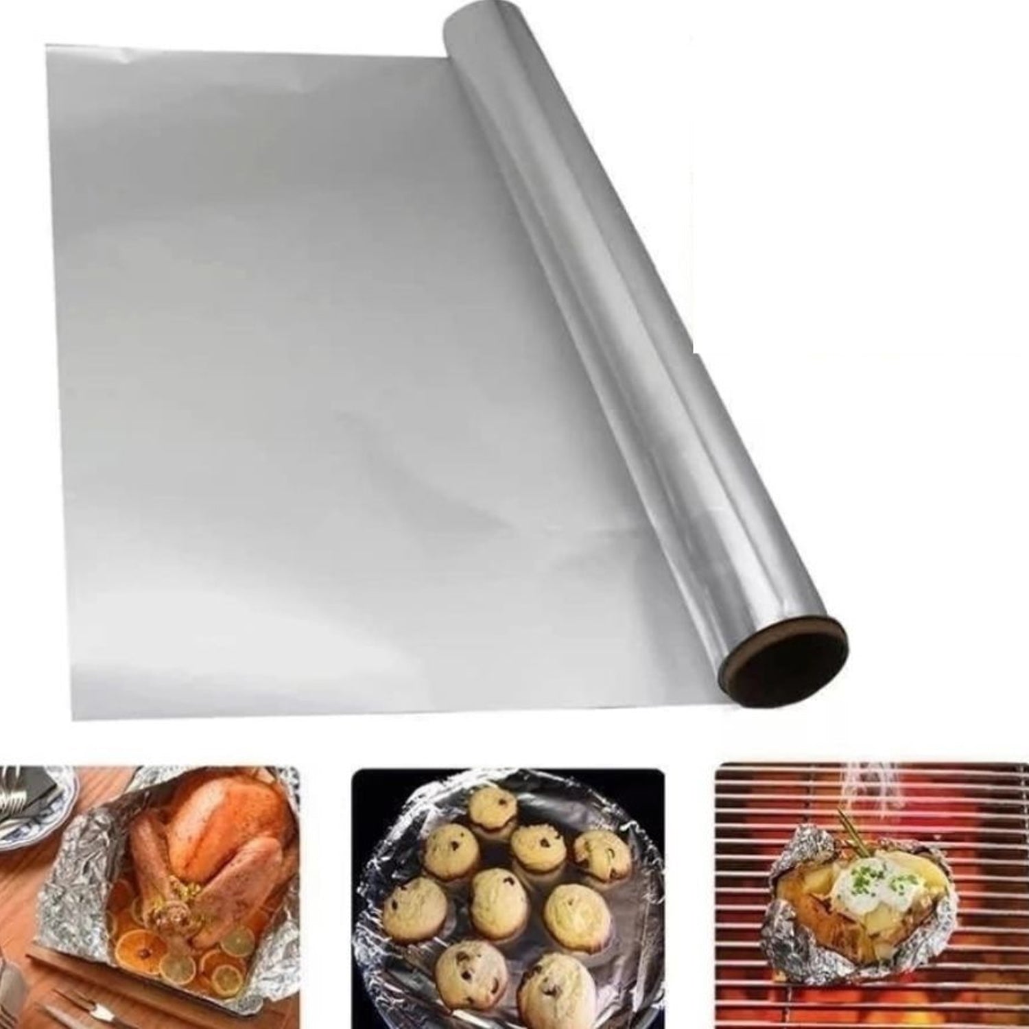 Premium quality aluminum foil roll, non-stick and heavy duty