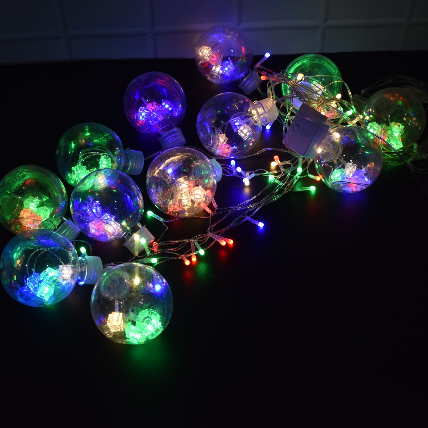 12  Wish Balls Window Curtain String Lights with 8 Flashing Modes Decoration for Home Decoration, Diwali &amp; Wedding LED Christmas Light Indoor and Outdoor Light ,Festival Decoration (Plastic, Multi Color)