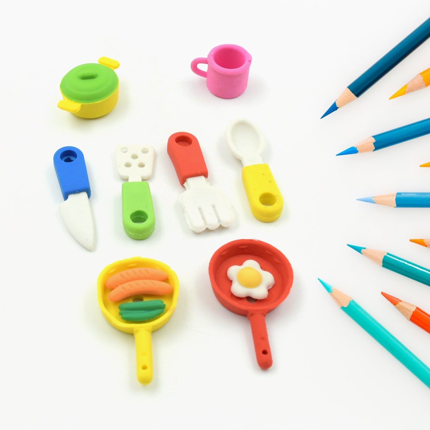 Fancy &amp; Stylish Mini Erasers for Kids (8 Pc Set) - Fun Designs, Party Favors