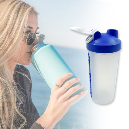 2 In1 Pill Shaker Cup Vitamin Holder Water Bottle with Pill Holder Daily Medicine Planner Shaker Water Bottle pillboxes Organizer pre Workout Shaker Fitness pp Bracket Portable (600 ML)