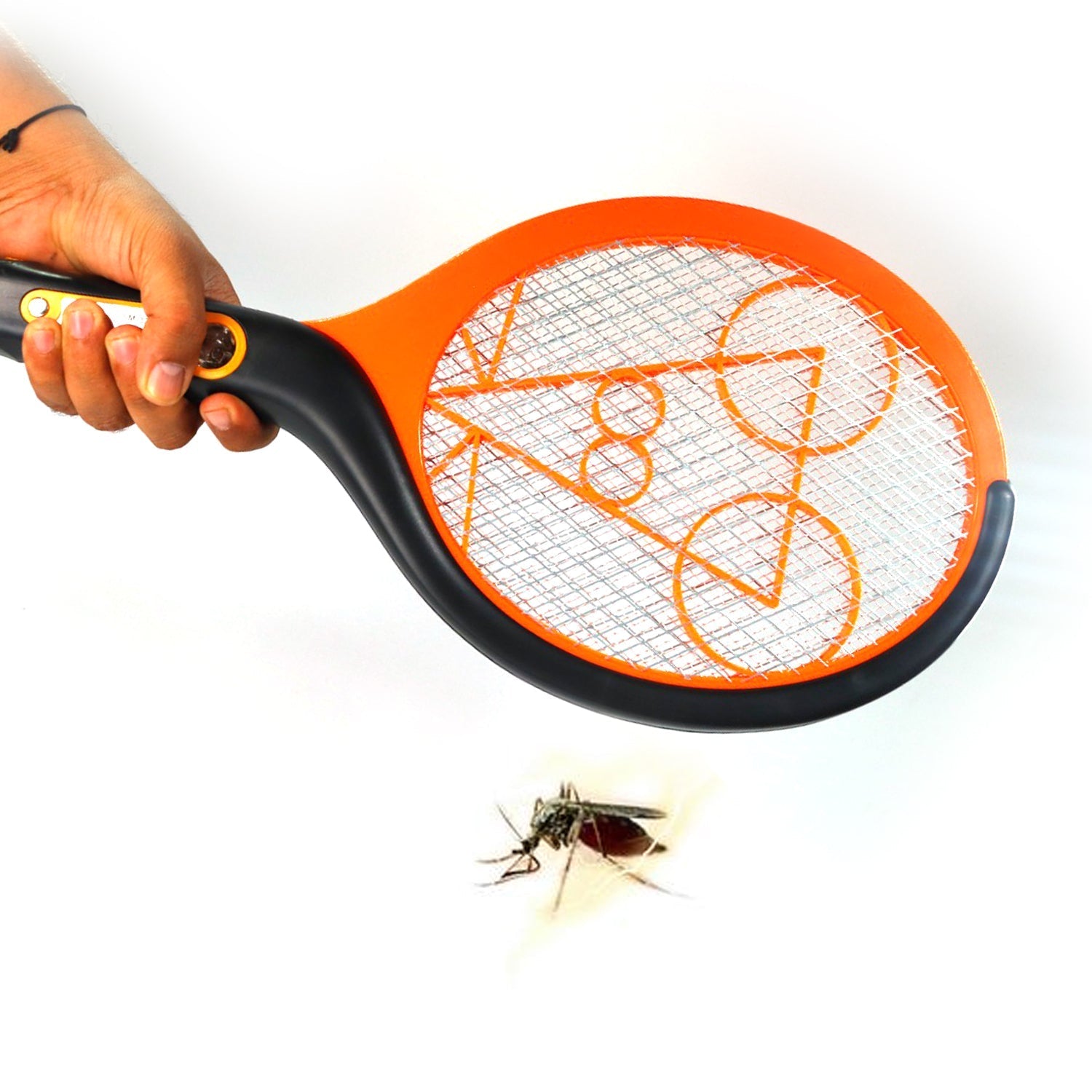 LED insect zapper racquet for home and outdoor