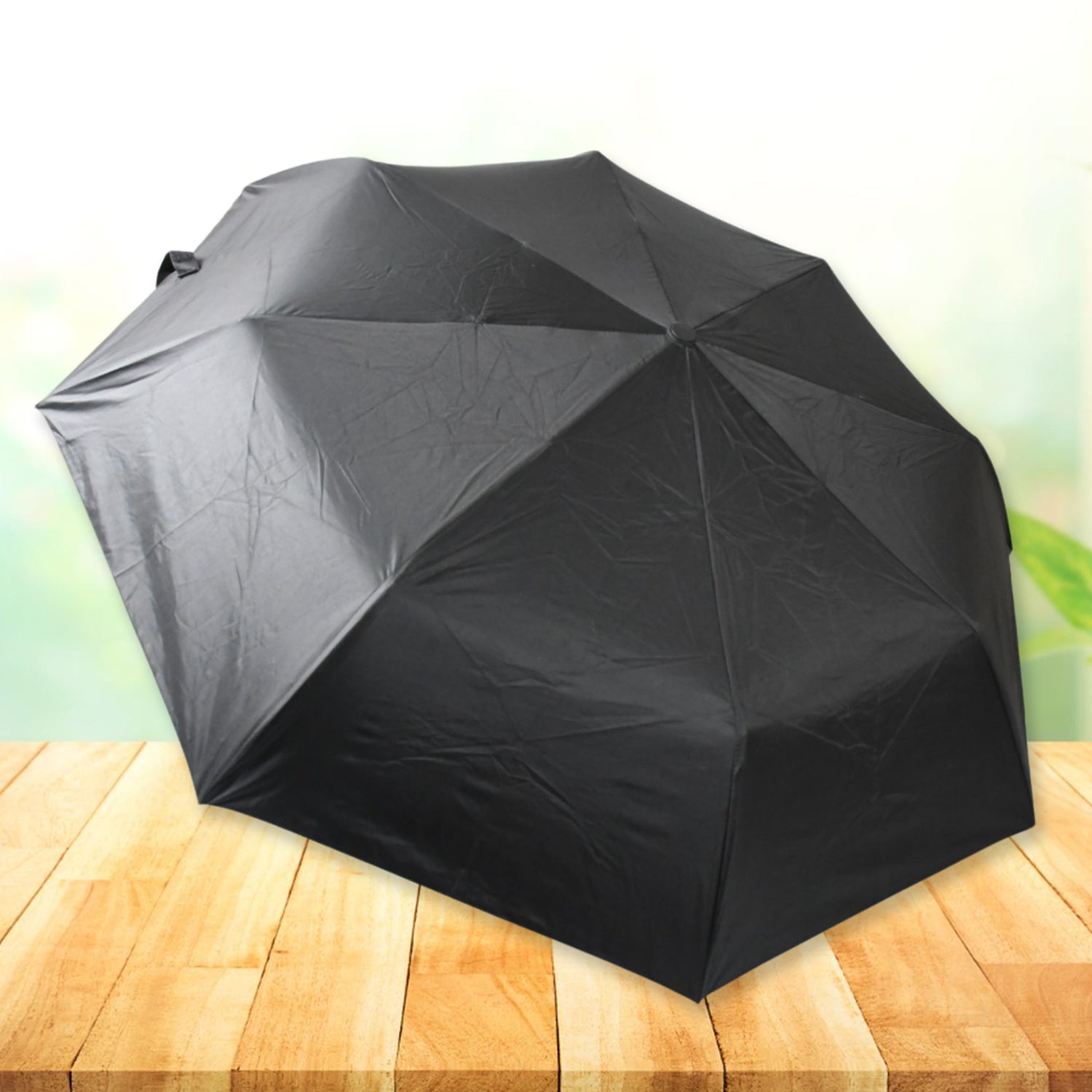 2 Fold Manual Open Umbrella| Windproof, Sunproof &amp; Rainproof with Sturdy Steel Shaft &amp; Wrist Straps | Easy to Hold &amp; Carry | Umbrella for Women, Men &amp; Kids