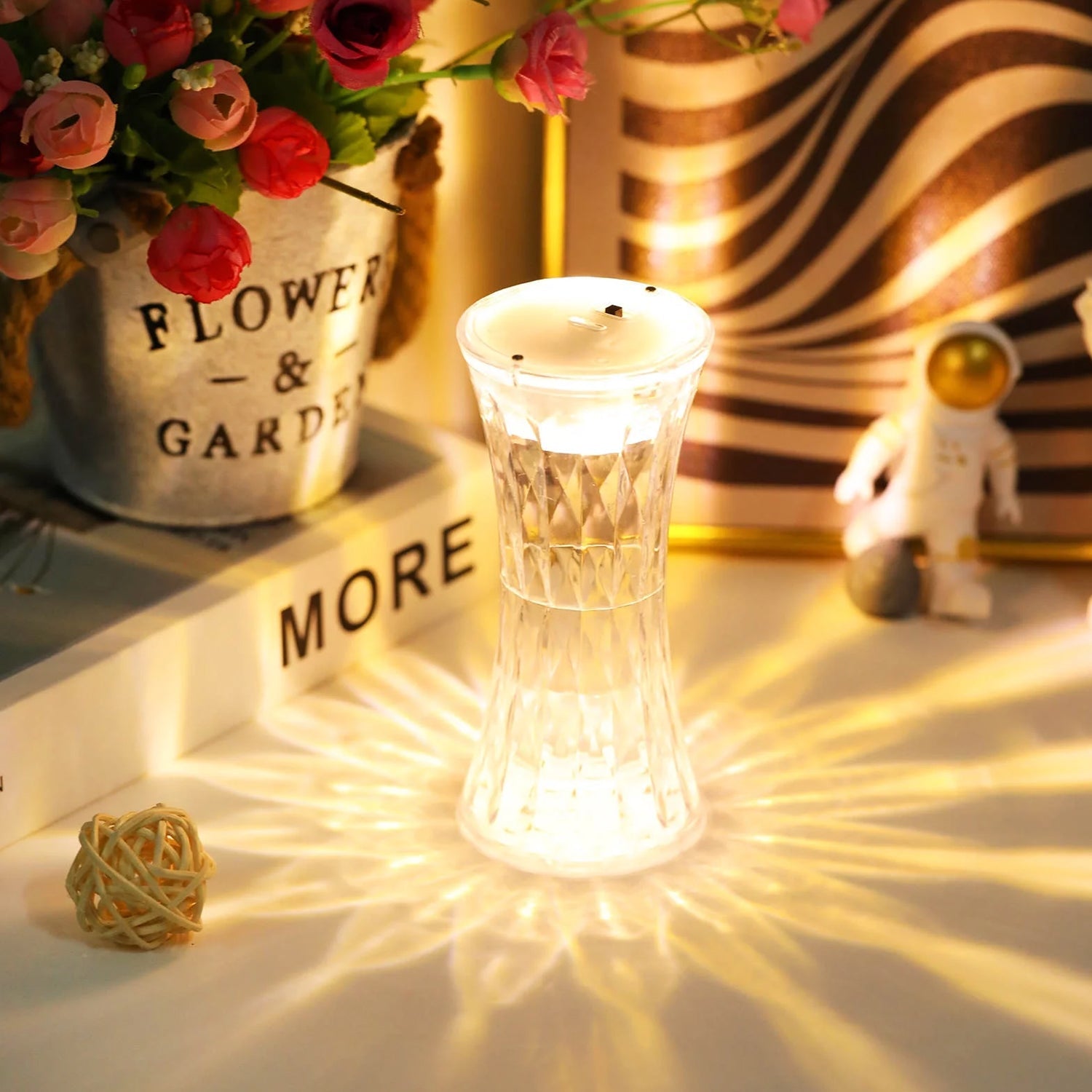 Crystal night light with soft lighting for bedrooms and nurseries