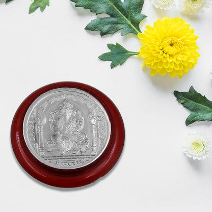 Ganesh Ji, Silver color Coin for Gift &amp; Pooja | Silver Coin | Silver Coin / Diwali Gift (1 Pc / (Metal is not silver)