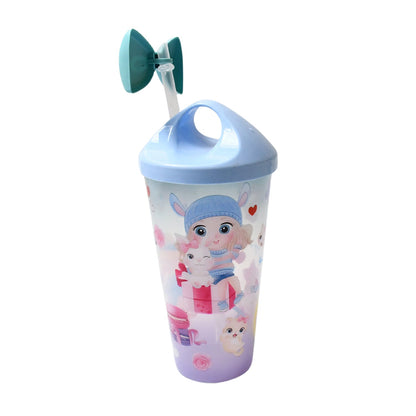 Unicorn Water Bottle with Straw &amp; Lid for Kids (With Light)