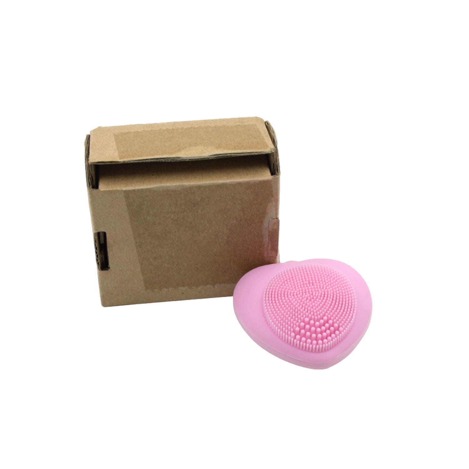 Exfoliating facial scrubber in a heart shape, waterproof design