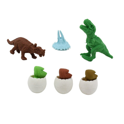 Dinosaur Shaped Erasers &amp; Egg shape Eraser for Kids, Dinosaur Erasers Puzzle 3D Eraser, Mini Eraser Dinosaur Toys, Desk Pets for Students Classroom Prizes Class Rewards Party Favors (5 Pcs Set)