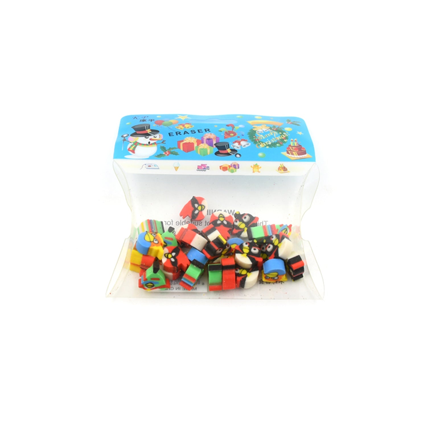 Fancy &amp; Stylish Colorful Erasers, Mini Eraser Creative Cute Novelty Eraser for Children Different Designs Eraser Set for Return Gift, Birthday Party, School Prize (28 Pcs In 1 Packet)