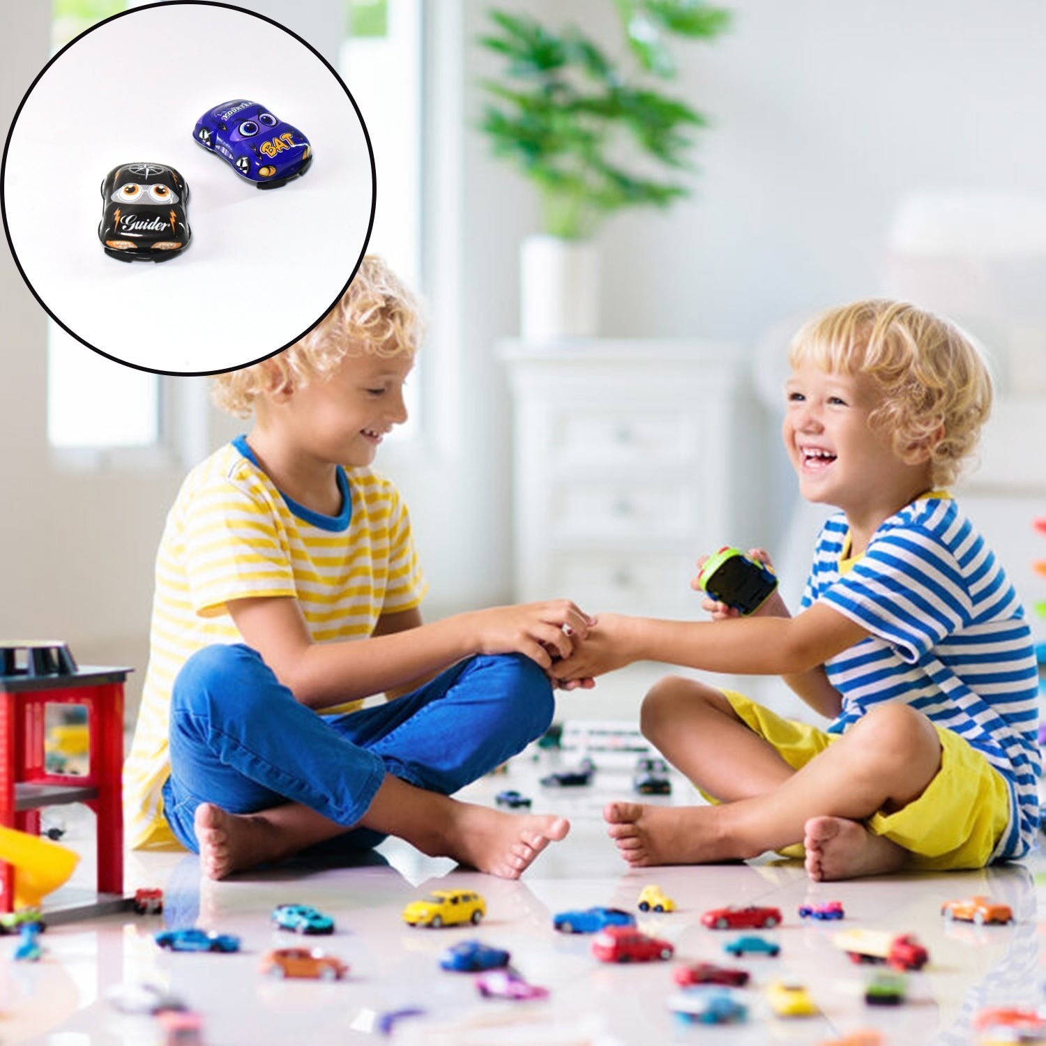 Set of mini pull back cars, vibrant colors, perfect for kids&