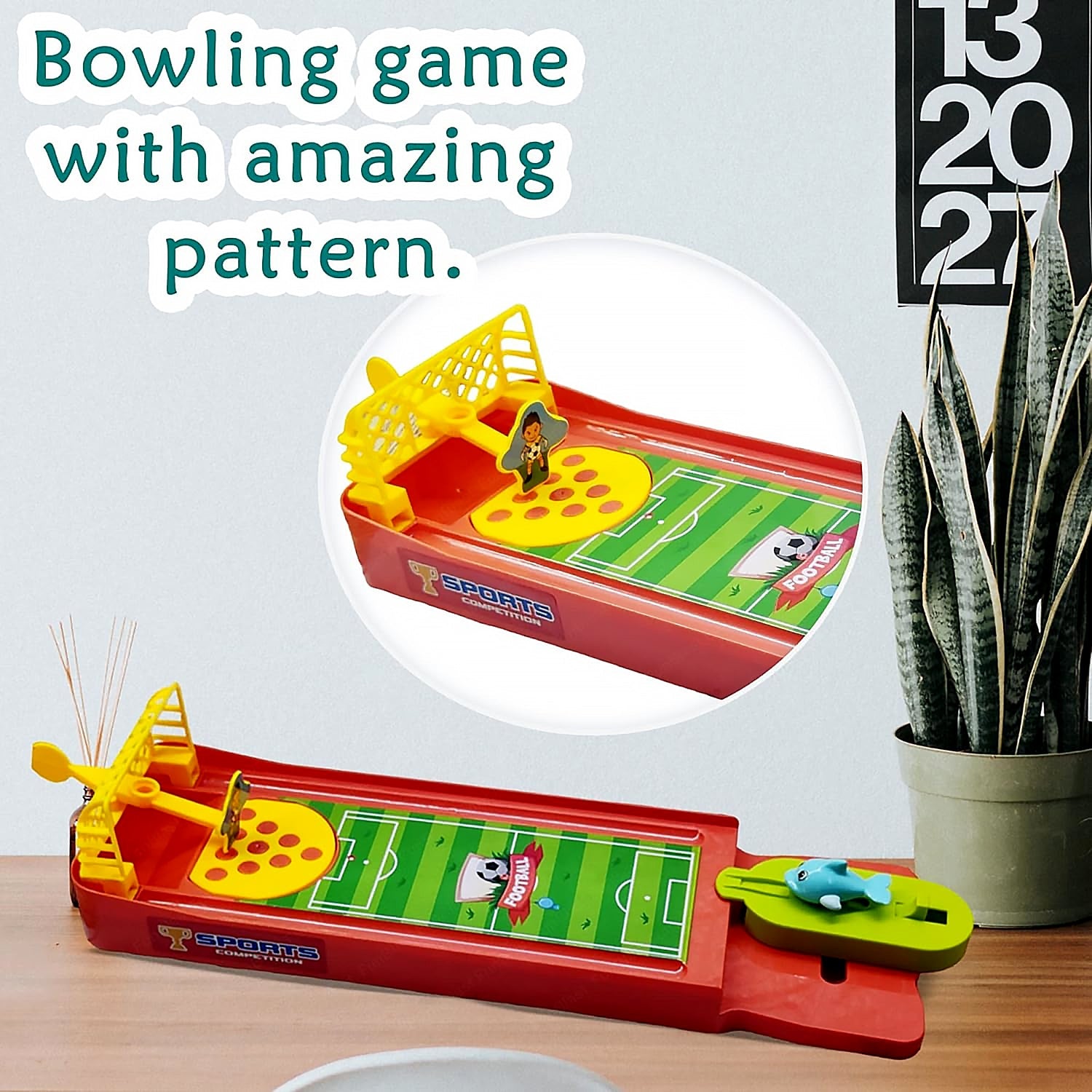 Mini Table Top Finger Football Game for Kids-Desktop Game for Kids &amp; Adults, Fun Indoor Finger Bowling Game for Boys &amp; Girls, Family Board Game