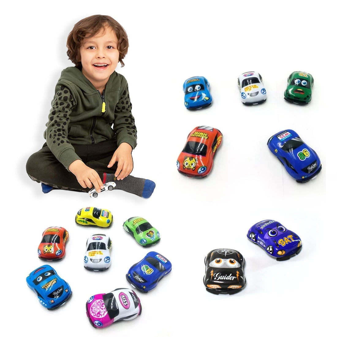 Mini pull back cars in assorted colors, great for kids&