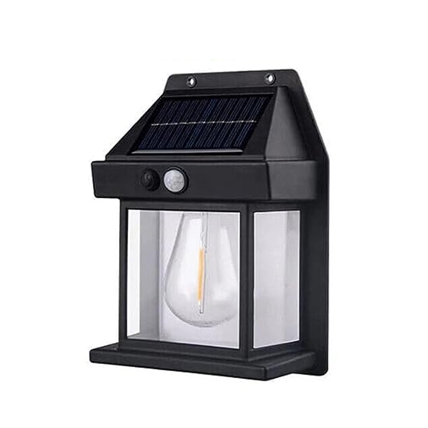 Solar Wall Lights / Lamp Outdoor, Wireless Dusk to Dawn Porch Lights Fixture, Solar Wall Lantern with 3 Modes &amp; Motion Sensor, Waterproof Exterior Lighting with Clear Panel (1 Pc )