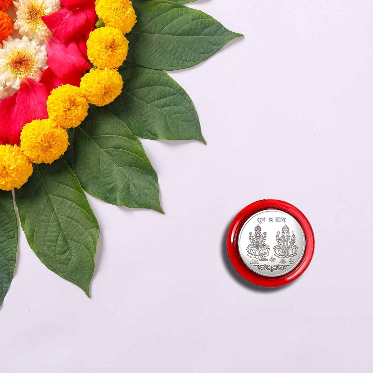 Silver color Coin for Gift &amp; Pooja (Metal is not silver)