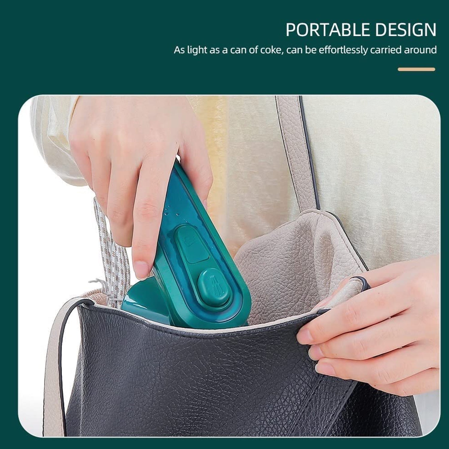 Mini Steamer &amp; Iron: 2-in-1 Portable Travel Friendly