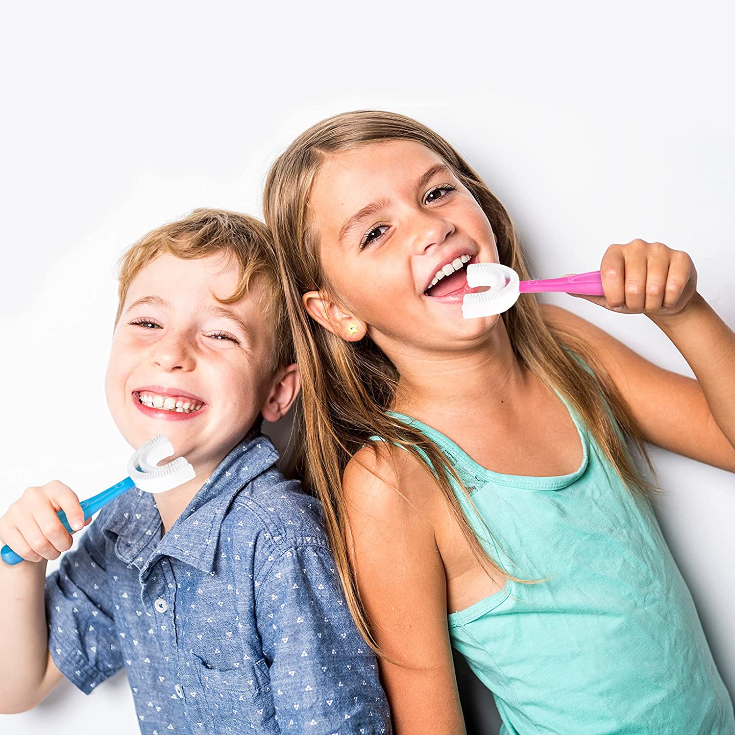 U-shaped toothbrush for easy and effective kids&