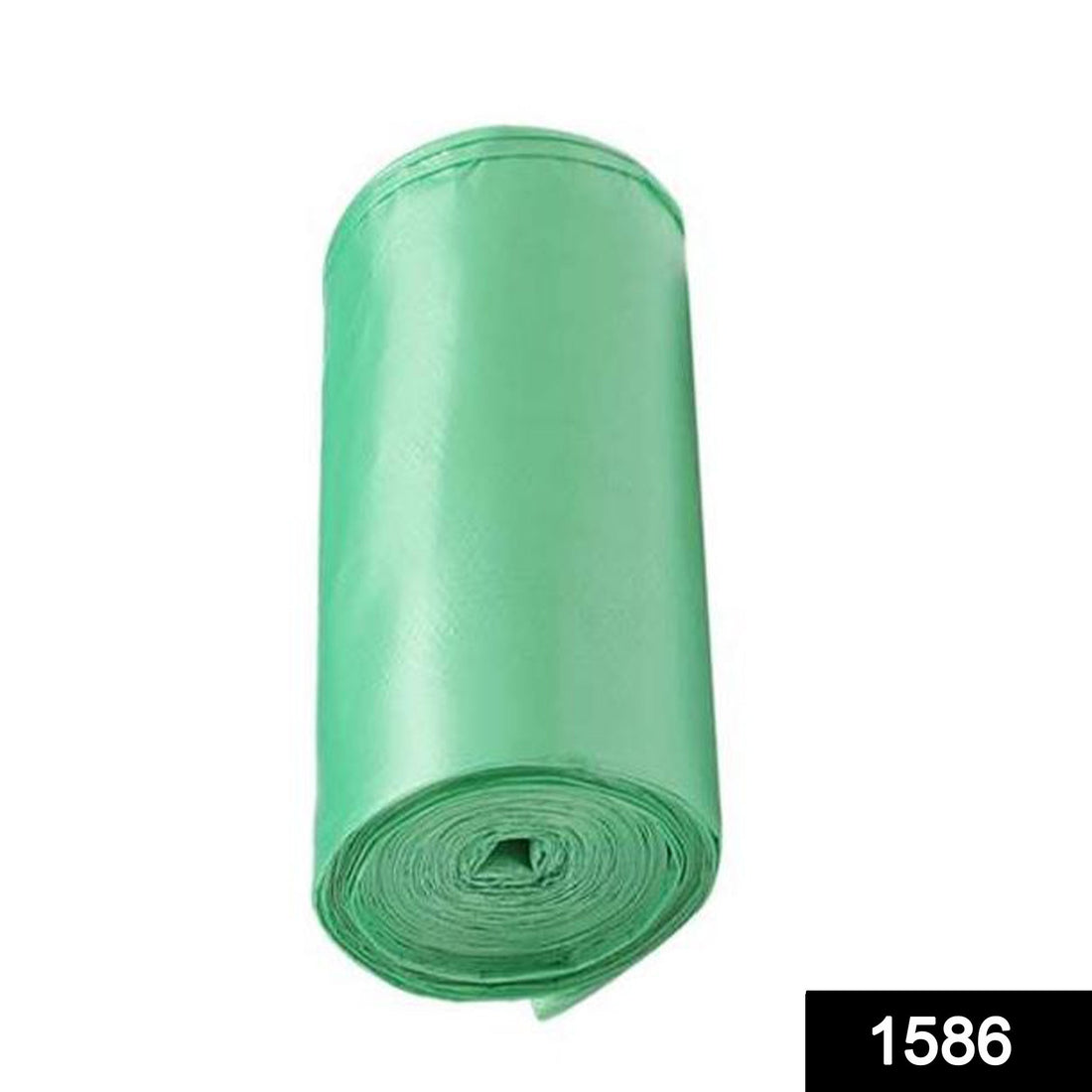 Eco-friendly trash bag rolls in green (24&quot; x 32&quot;).