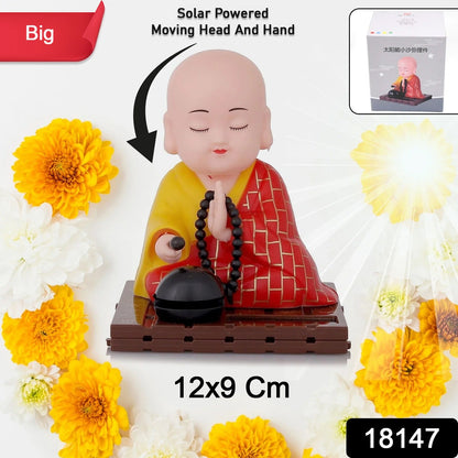 Solar Powered Sitting Buddha Statue,  Moving Head and Hand (1 Pc / Big)