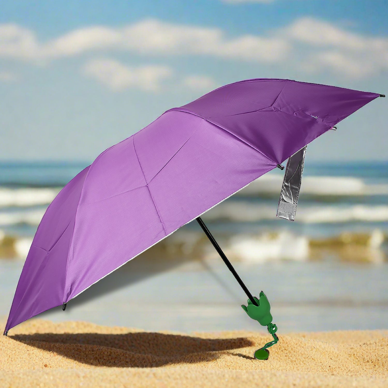 Vegetable shaped Folding Umbrella, Plastic Case Creative Fashion Folding Mini Sun Shade Rain Umbrella, Unique Umbrella, Sun &amp; UV Protection, Cute Design (1 Pc)