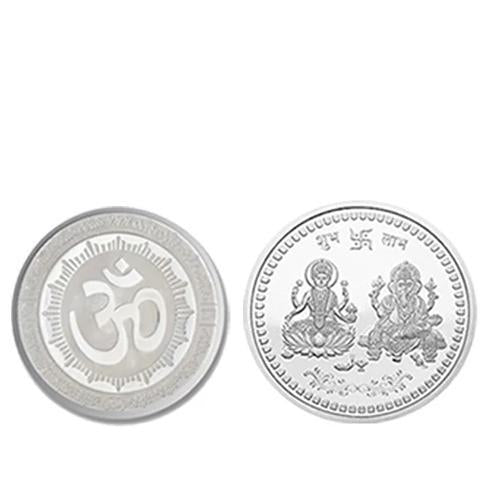 Silver color Coin for Gift &amp; Pooja (Metal is not silver)