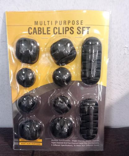 Cable holder clips, pack of 10 for organizing and supporting cables