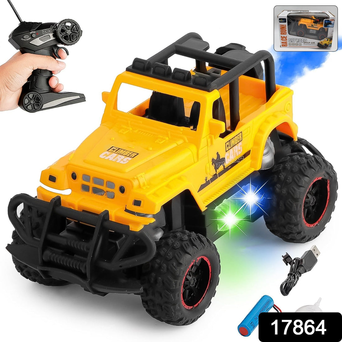 Mist Spray Race Car Toy Off Road Speed Car With Smoke (Water Sprayer Mist With Light) High Strength Climbing Power &amp; Smoke Effect (Color May Vary), Kids