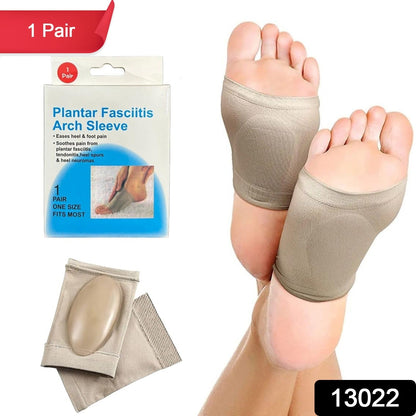 Foot Arch Support for Men &amp; Women | Medial Arch Support for Flat Feet Correction Sleeve with Cushion | Plantar Fasciitis Leg Foot Pain Relief Product | Foot Care for Orthopedic Shoes Slippers, (1 Pair)