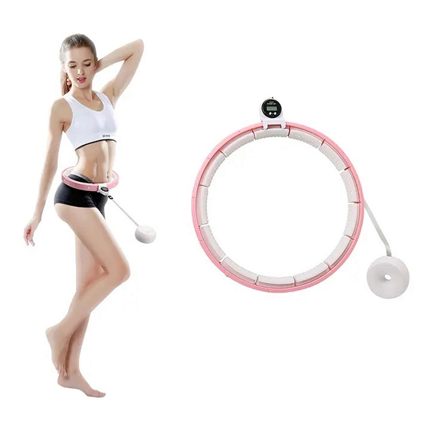 Fitness Adjustable Detachable Fitness Hula Hoop Ring Smart Round Count &amp; Weight Loss Gym Equipment Exercise Smart Hula Hoops