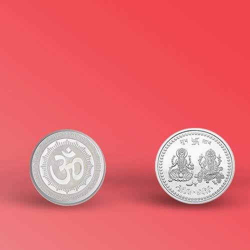 Silver color Coin for Gift &amp; Pooja (Metal is not silver)