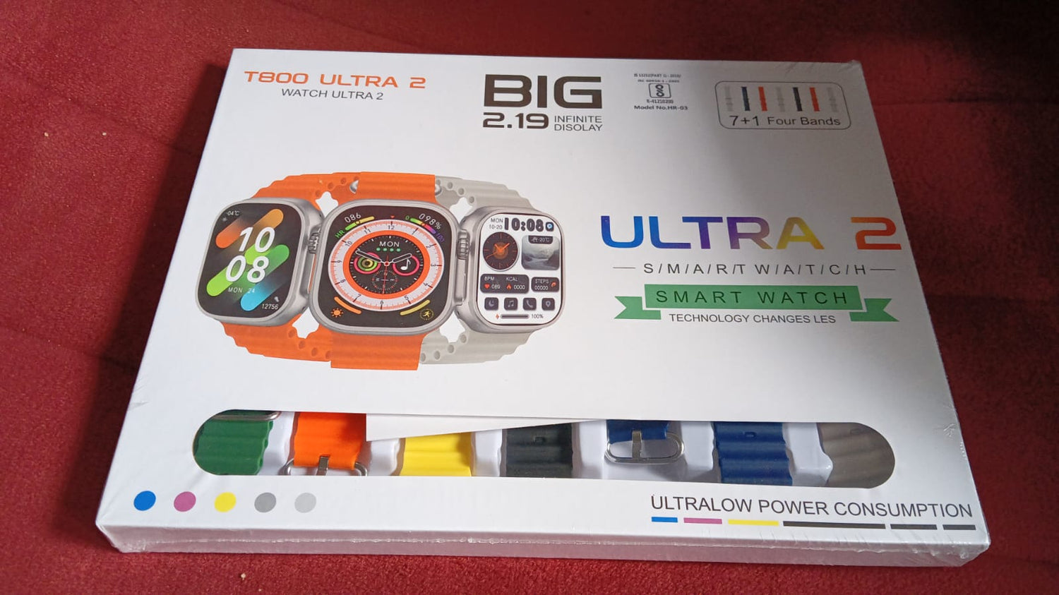 7 in 1 Ultra Smart watch Combo with Seven Classic Straps &amp; Transparent Screen Guard (1 Set / Mix Color)