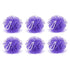 Pack of 6 bath loofah sponges for body scrubbing, soft and effective.