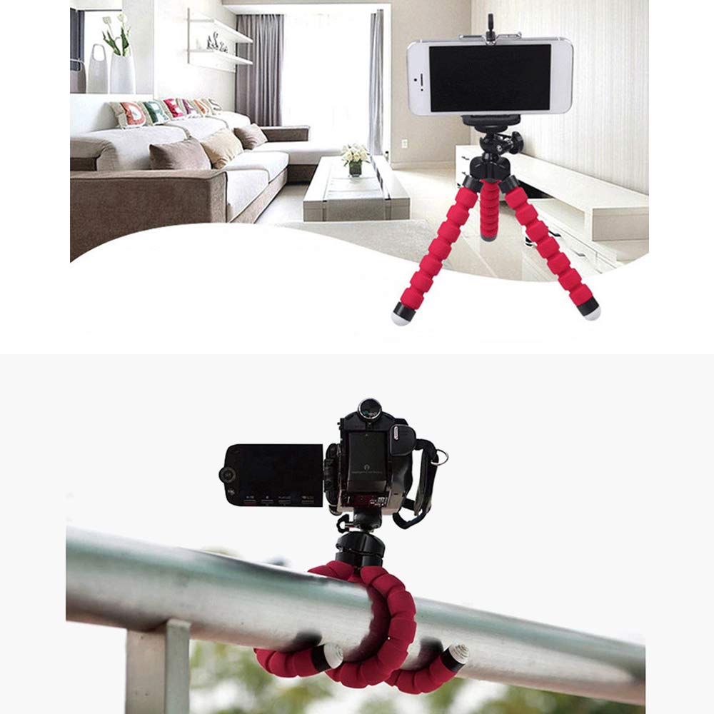 Portable Mini Octopus Tripod Stand with Phone Holder for Live Selfie, Mobile Phone Portable and Adjustable Stand