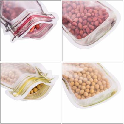 Zip closure transparent jar pouch