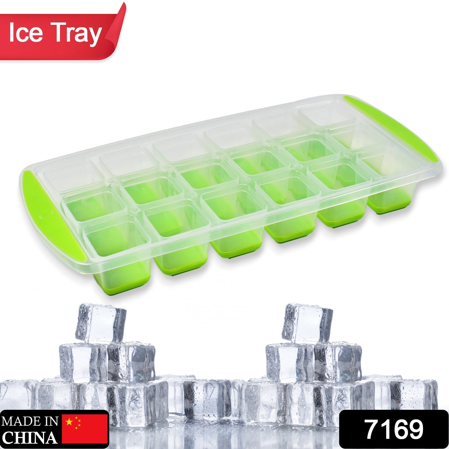 Ice cube tray close-up