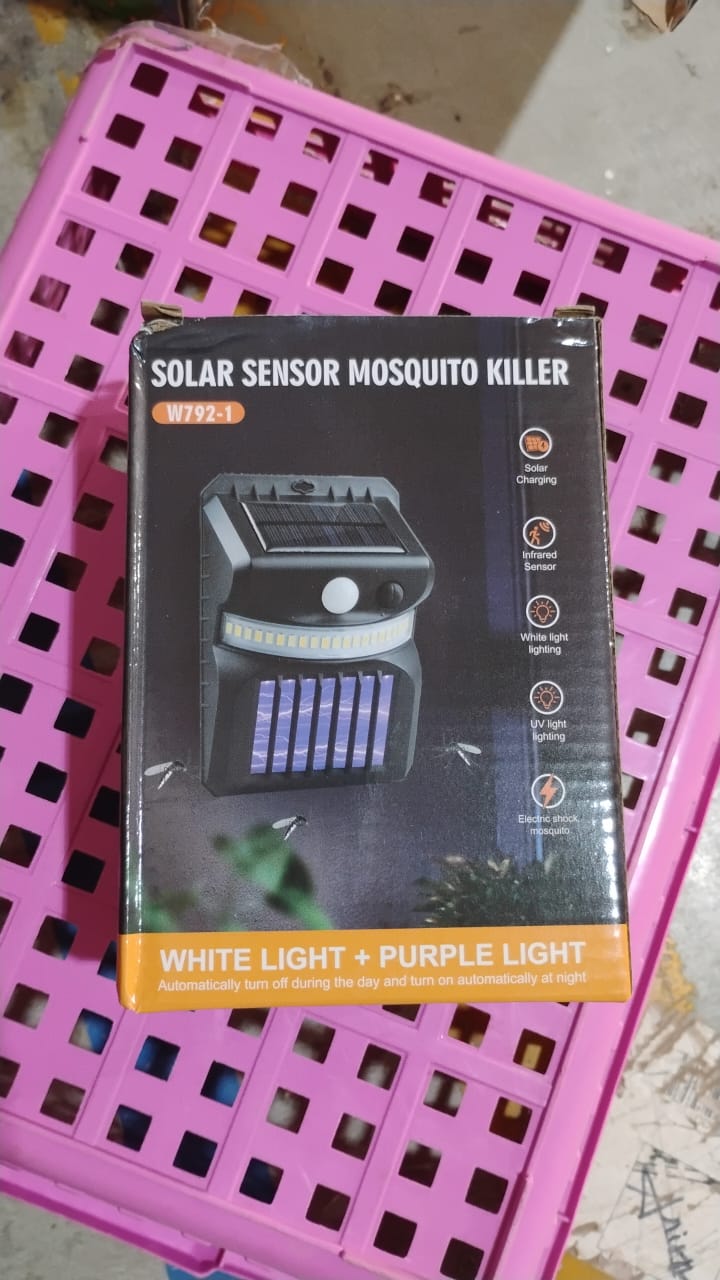 Bug Zapper Outdoor 2 in 1 Solar Mosquito Zapper Lamps (1 Pc)