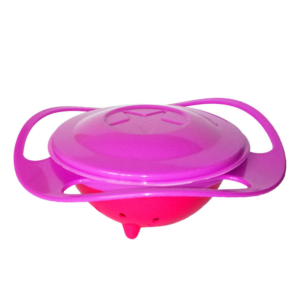 360-degree rotating gyro bowl for toddlers, spill-proof and perfect for travel.