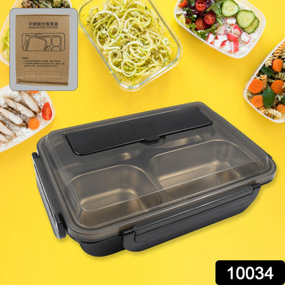 4 Compartment Insulated Lunch Box Stainless Steel |Tiffin Box for Boys, Girls, School &amp; Office Men for Microwave &amp; Dishwasher &amp; Freezer Safe Adult Children Food Container (1 Pc)