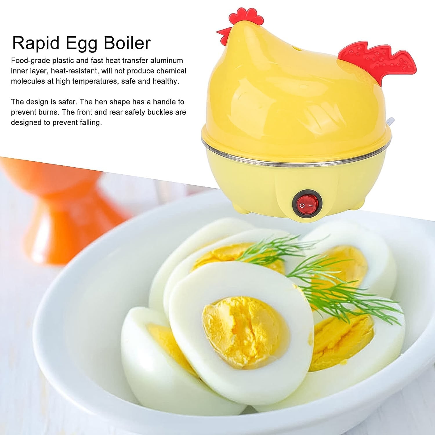 Electric Egg Boiler Chicken Shaped Egg Kettle  Cooker (1 Pc)